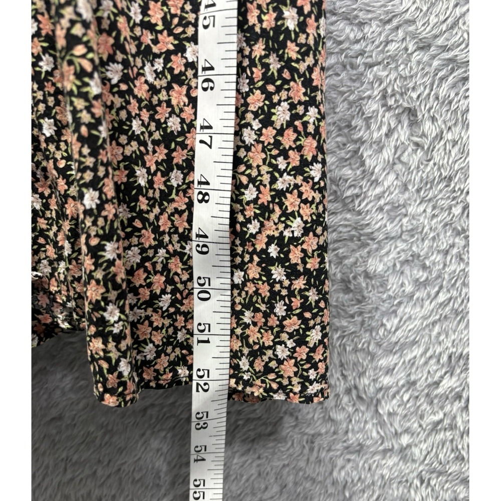 Natural Life Womens S Floral Maxi Dress Black Smocked Boho Cottagecore Peasant - Picture 6 of 9